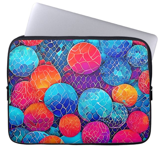 Housse Pour Ordinateur Portable Motif circulaire dynamique (Devant)