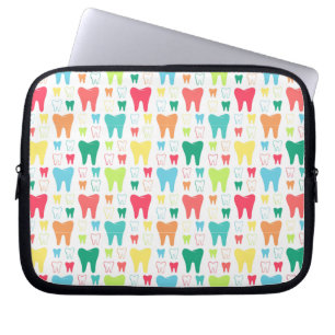 Housse Pour Ordinateur Portable Motif coloré de dents