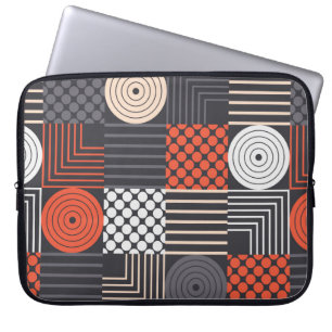 Housse Pour Ordinateur Portable Motif coloré moderne géométrique transparente
