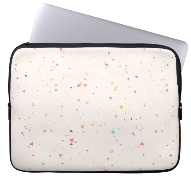 Housse Pour Ordinateur Portable Motif Confetti Dots & Triangle (Devant)