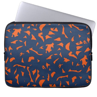 Housse Pour Ordinateur Portable Motif confetti Terrazzo tendance - Bleu marine et