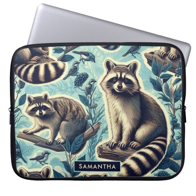 Housse Pour Ordinateur Portable Motif Cute Racoon (Devant)
