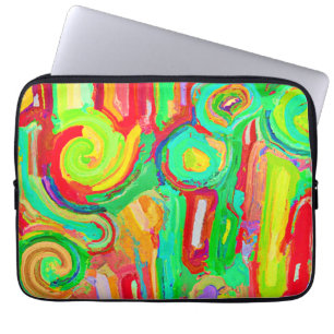 Housse Pour Ordinateur Portable Motif d'abstraction coloré