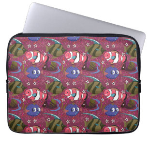 Housse Pour Ordinateur Portable Motif d'animaux aquatiques vie sous-marine océan