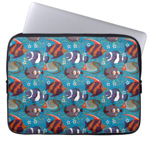 Housse Pour Ordinateur Portable Motif d'animaux aquatiques vie sous-marine océan