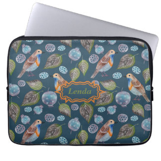 Housse Pour Ordinateur Portable Motif d'aquarelle Blue Birds