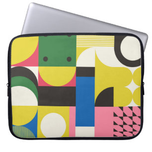 Housse Pour Ordinateur Portable Motif d'art néo-moderniste réalisé avec g abstrait