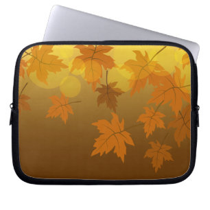 Housse Pour Ordinateur Portable Motif d'automne avec feuilles d'érable en chute et