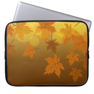 Housse Pour Ordinateur Portable Motif d'automne avec feuilles d'érable en chute et