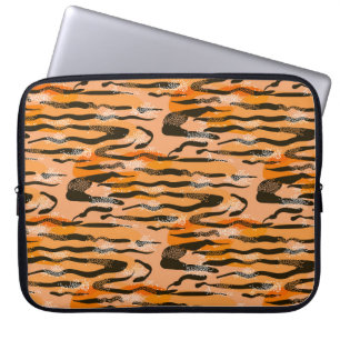 Housse Pour Ordinateur Portable Motif de bande de tigre de pêche