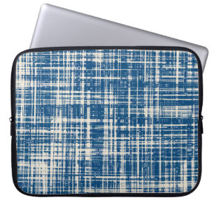 Housse Pour Ordinateur Portable Motif de bande stylé bleu marine