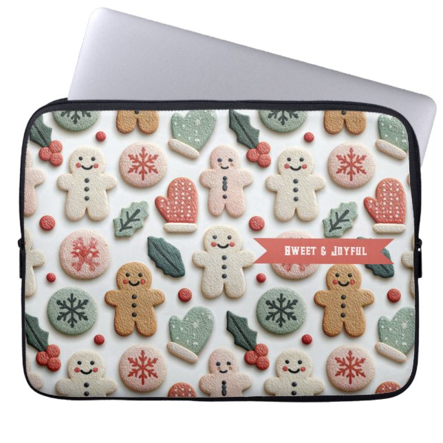 Housse Pour Ordinateur Portable Motif de biscuits de Noël mignon (Devant)