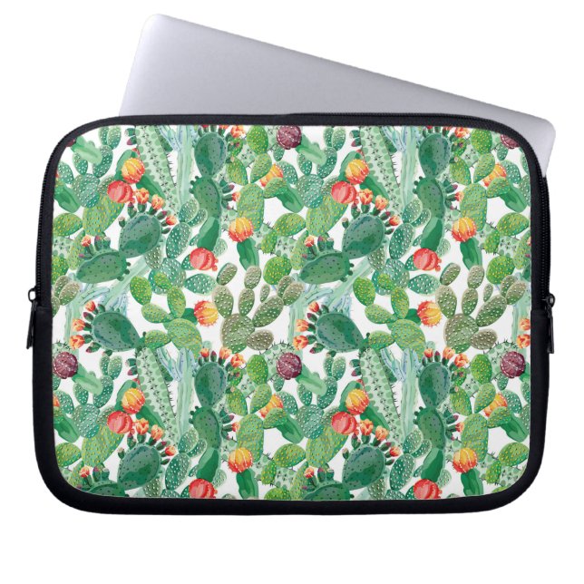 Housse Pour Ordinateur Portable Motif de cactus d'aquarelle (Devant)