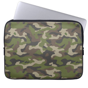 Housse Pour Ordinateur Portable Motif de camouflage vert