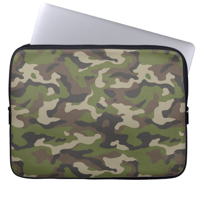 Housse Pour Ordinateur Portable Motif de camouflage vert (Devant)