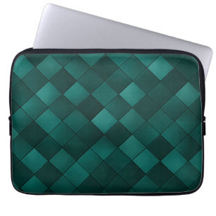 Housse Pour Ordinateur Portable Motif de carrelage émeraude – Luxe Moderne