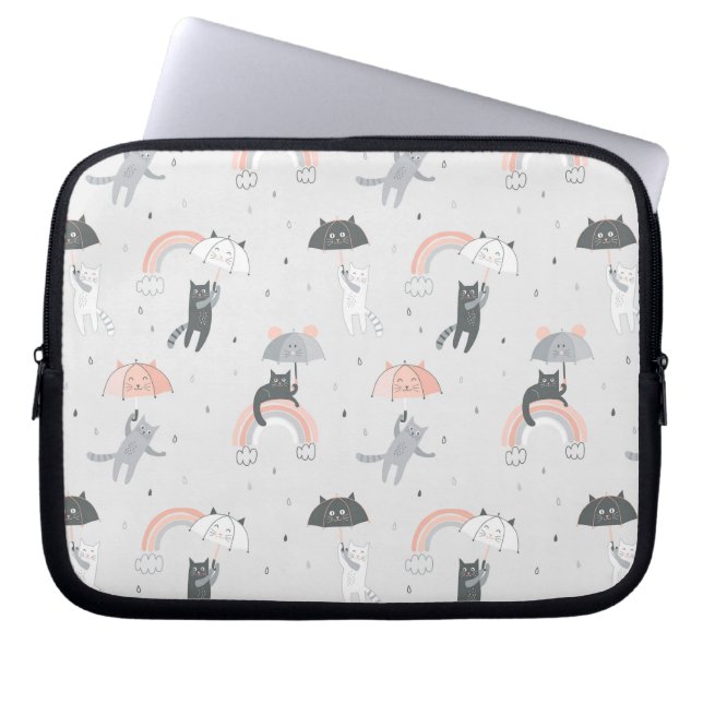 Housse Pour Ordinateur Portable Motif de chats à plume (Devant)
