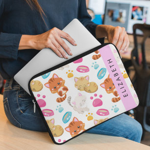 Housse Pour Ordinateur Portable Motif De Chats, Chats Mignons, Kitty, Paws, Votre 