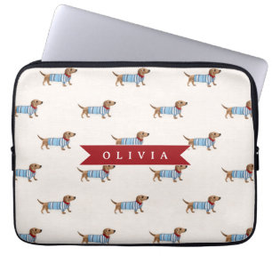 Housse Pour Ordinateur Portable Motif de chien Dachshund mignon et chic personnali