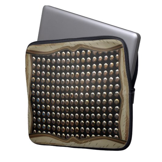 Housse Pour Ordinateur Portable Motif de clous métalliques (devant gauche)