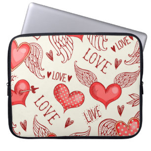 Housse Pour Ordinateur Portable Motif de coeur pour la Saint-Valentin