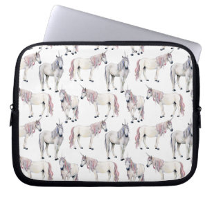Housse Pour Ordinateur Portable Motif de conte de fées de licorne d'aquarelle