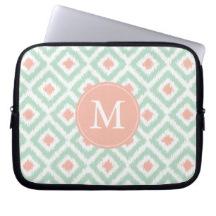Housse Pour Ordinateur Portable Motif de corail en bon état décoré d'un monogramme