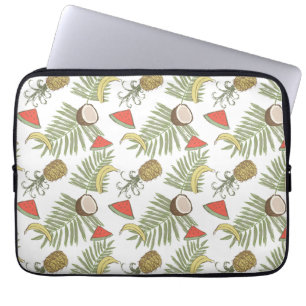 Housse Pour Ordinateur Portable Motif de croquis de fruits tropicaux