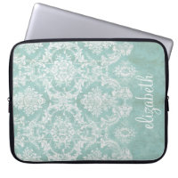 Motif de Damas Vintage bleu glace avec finition gr