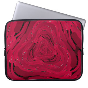 Housse Pour Ordinateur Portable Motif de dessin à la main en dégradé rouge avec g