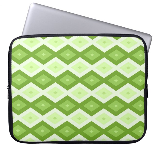 Housse Pour Ordinateur Portable Motif de diamant vert Chartreuse (Devant)
