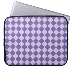 Housse Pour Ordinateur Portable Motif de diamants de Checker Violet