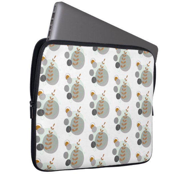 Housse Pour Ordinateur Portable Motif de feuille rétro (Devant droit)