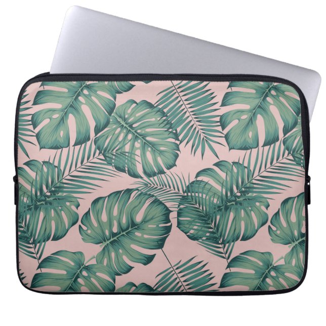 Housse Pour Ordinateur Portable Motif de feuille tropicale (Devant)