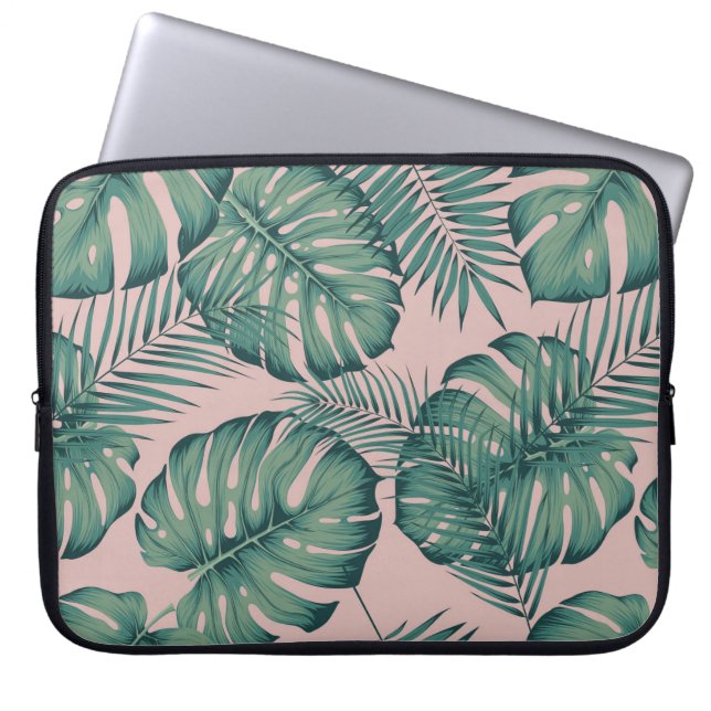 Housse Pour Ordinateur Portable Motif de feuille tropicale (Devant)