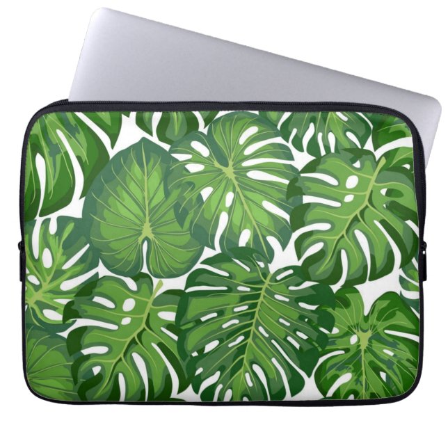 Housse Pour Ordinateur Portable Motif de feuilles (Devant)