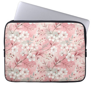 Housse Pour Ordinateur Portable Motif de fleurs Sakura rose