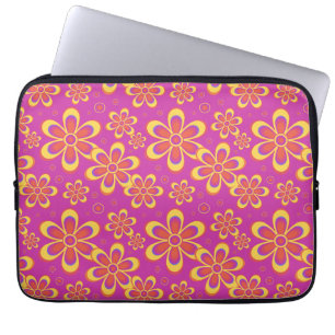 Housse Pour Ordinateur Portable Motif de fleurs Super magenta violet