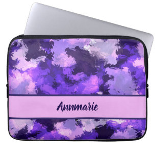 Housse Pour Ordinateur Portable Motif de formes Abstraites violet bleu et Cool