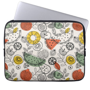 Housse Pour Ordinateur Portable Motif de fruits de style Vintage rétro