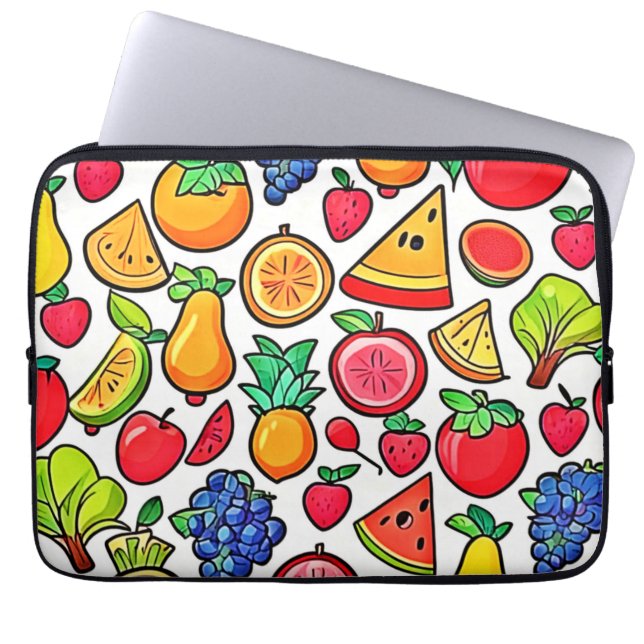 Housse Pour Ordinateur Portable Motif de fruits vibreux (Devant)