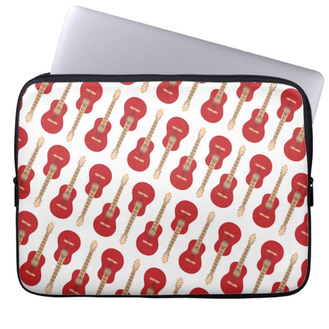Housse Pour Ordinateur Portable Motif de guitare rouge (Devant)