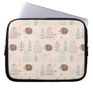 Housse Pour Ordinateur Portable Motif de hérisson de bois mignon