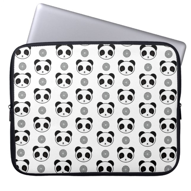 Housse Pour Ordinateur Portable Motif de Kawaii Panda Mandala (Devant)