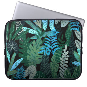 Housse Pour Ordinateur Portable Motif de la jungle bleu exotique Aloha tropicale l
