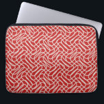 Housse Pour Ordinateur Portable Motif De Ligne Abstraite Rouge Et Crème<br><div class="desc">Ligne Abstraite - rouge et crème.</div>