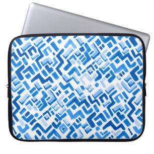 Housse Pour Ordinateur Portable Motif de lignes et bandes d'aquarelle Abstraites