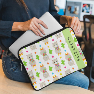 Housse Pour Ordinateur Portable Motif De Llamas, Alpacas, Cactus, Votre Nom