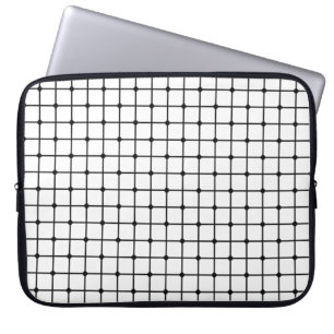 Housse Pour Ordinateur Portable Motif de maillage monochrome