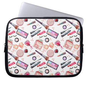 Housse Pour Ordinateur Portable Motif de maquillage d'aquarelle